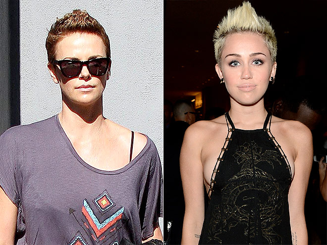 HAIRSTYLE WAR: Charlize Theron vs. Miley Cyrus