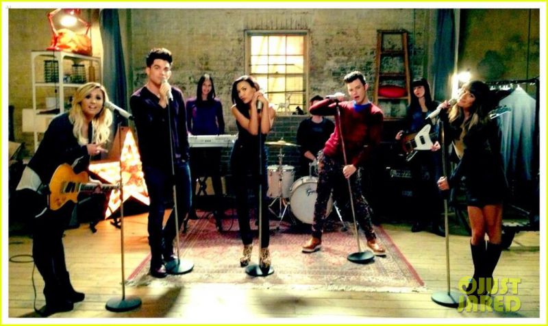 FOTO: Glee: Prvič na snemanju tudi Adam Lambert!