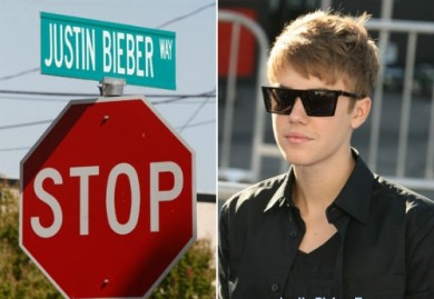 Šok! Ukradli so napis ulice Justina Bieberja!