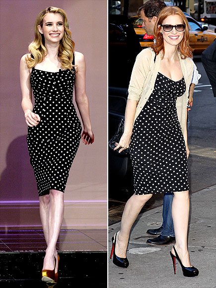 FASHION WAR: Emma Roberts vs. Jessica Chastain