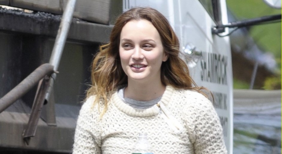 Leighton Meester na snemanju novega filma