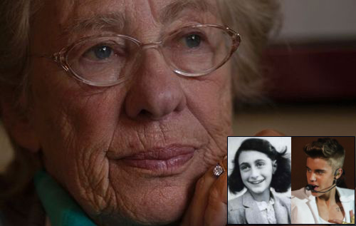 Justin Bieber: Zagovorila ga je sestra Anne Frank!