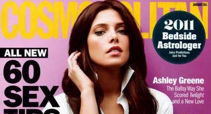 FOTO: Ashley Greene na naslovnici 'Cosmopolitana' kar brez modrčka!