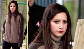 FOTO: Smešna kombinacija Ashley Tisdale: Popoln make-up + razvlečena trenirka