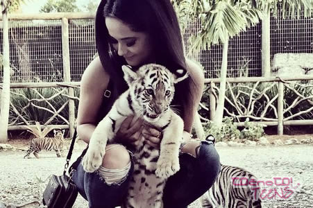 FOTO! Zaljubljena Austin in Becky se igrata z gepardom!