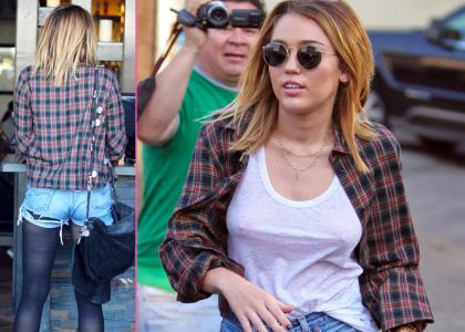 Foto: Miley Cyrus z novo pričesko in brez modrčka!