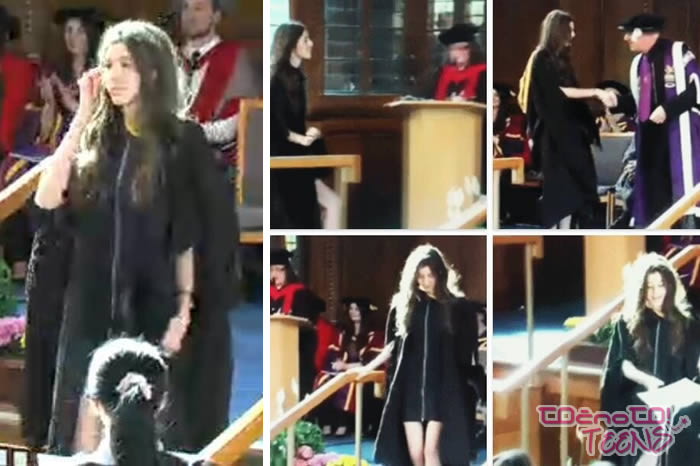 Louisova Eleanor je diplomirala! Kje je bil on?