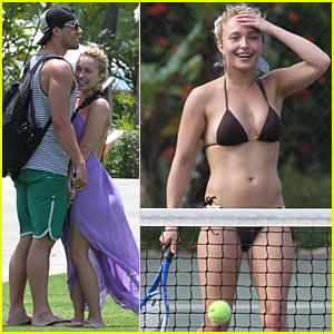 Foto: Hayden Panettiere: Tenis igrala kar v kopalkah!