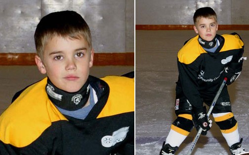 FOTO: Oglej si 8-letnega hokejista Justina Bieberja!
