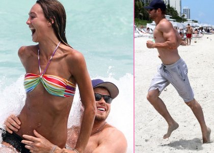 Foto: Kellan Lutz: Na plaži se je igrivo igral s svojo punco!