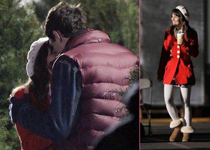 FOTO: Lea Michele in Cory Monteith: Božični poljub!