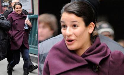 FOTO: Lea Michele na snemanju svojega prvega filma popolnoma vzhičena