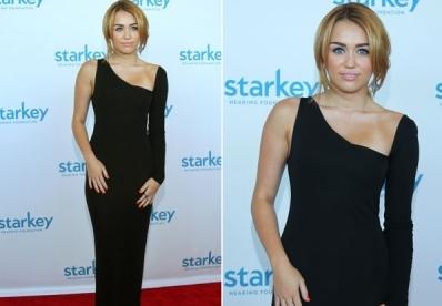 MODNI PLUS za Miley Cyrus in njeno elegantno obleko!