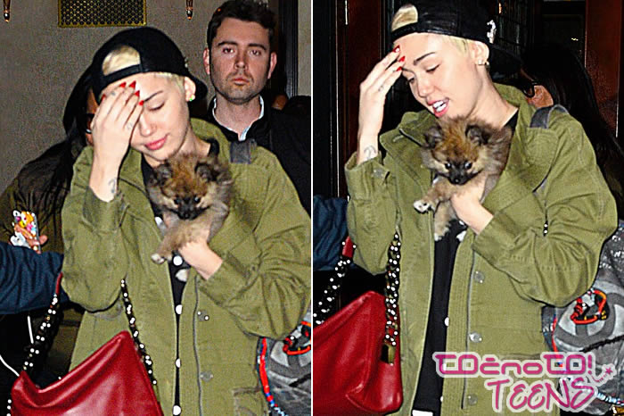 Miley že pokazala novo psičko!