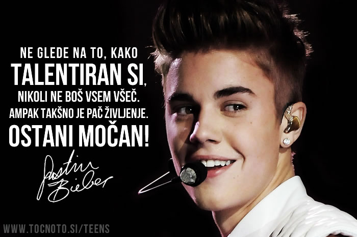 Misel dneva: Justin o talentu