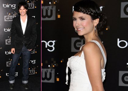 Foto: Ian Somerhalder in Nina Dobrev skupaj na premieri nove sezone njune serije!