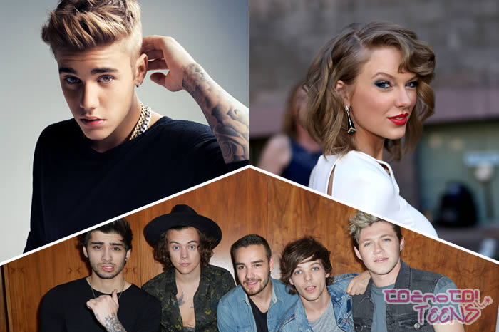 Justin na prvem mestu, nato 1D, Taylor šele na desetem mestu!