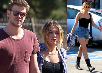 Foto: Miley Cyrus: S fantom seksi na kosilo!
