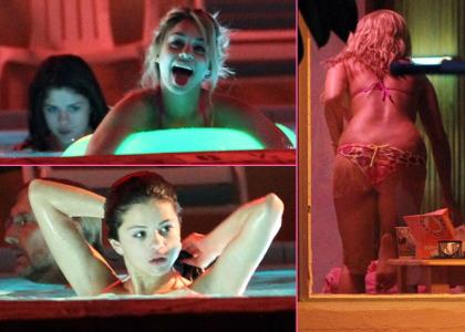 Selena, Vanessa in Ashley v kopalkah: Na snemanju je vroče!