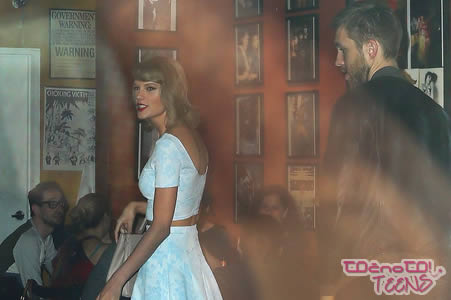 FOTO! Taylor in Calvin skupaj v 'Mali Italiji'