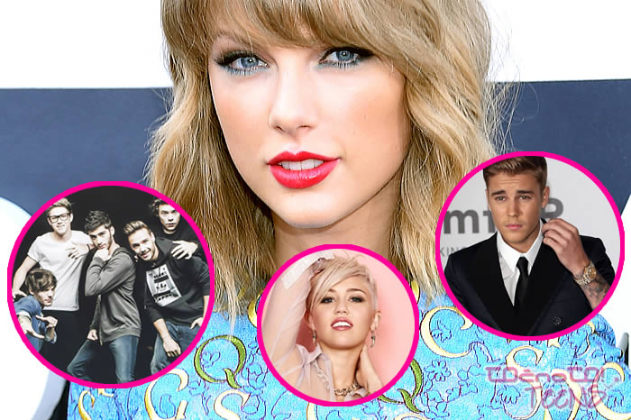 TOP 20! Taylor Swift prehitela Justina, Miley, One Direction in druge!