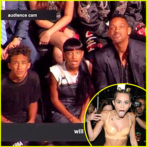 OJOJ! Neprecenljiva reakcija Willow in Jadena Smitha ob nastopu Miley Cyrus!