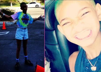 Pretiravanje? Willow Smith z zelenimi lasmi!