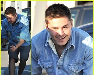 FOTO: Poglej si, kako se poskuša Zac Efron (neuspešno) skriti pred paparaci