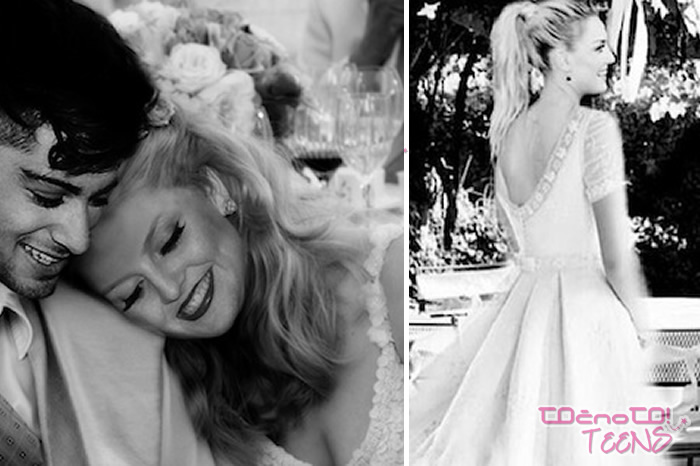 NORO! Slike s poroke Zayna in Perrie!