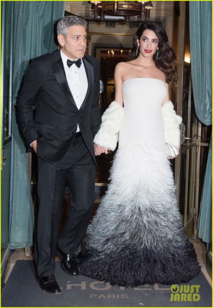 George in Amal Clooney