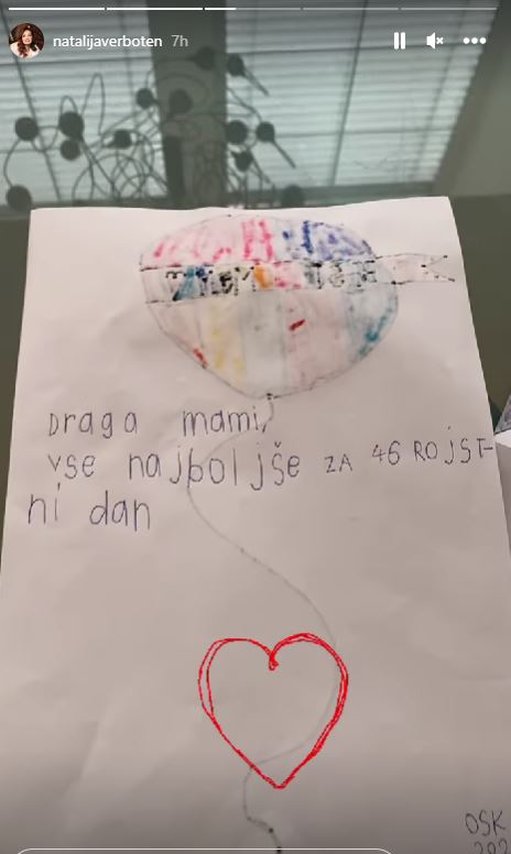 Oskarjevo voščilo. Vir: Instagram