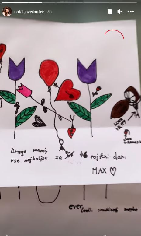 Maxovo voščilo.Vir: Instagram