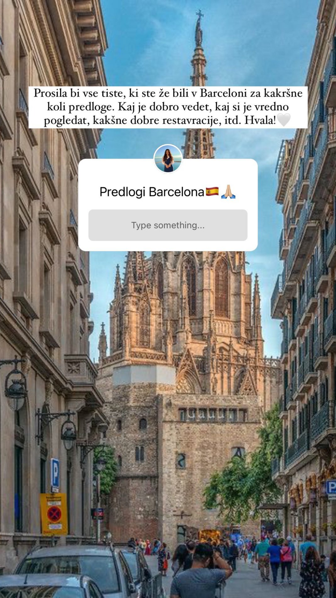 Anja Širovnik potuje v Barcelono. Vir: Instagram