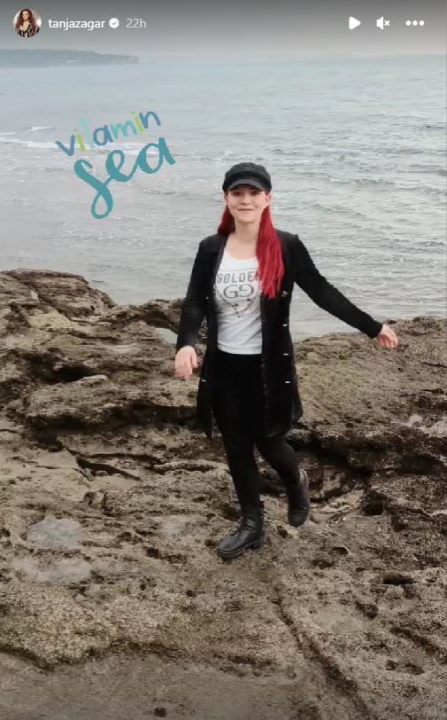 Tanja Žagar uživa na morju. Vir: Instagram