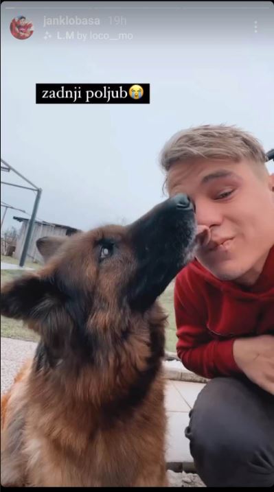 Jan Klobasa se je poslovil od svoje psičke. Vir: Instagram