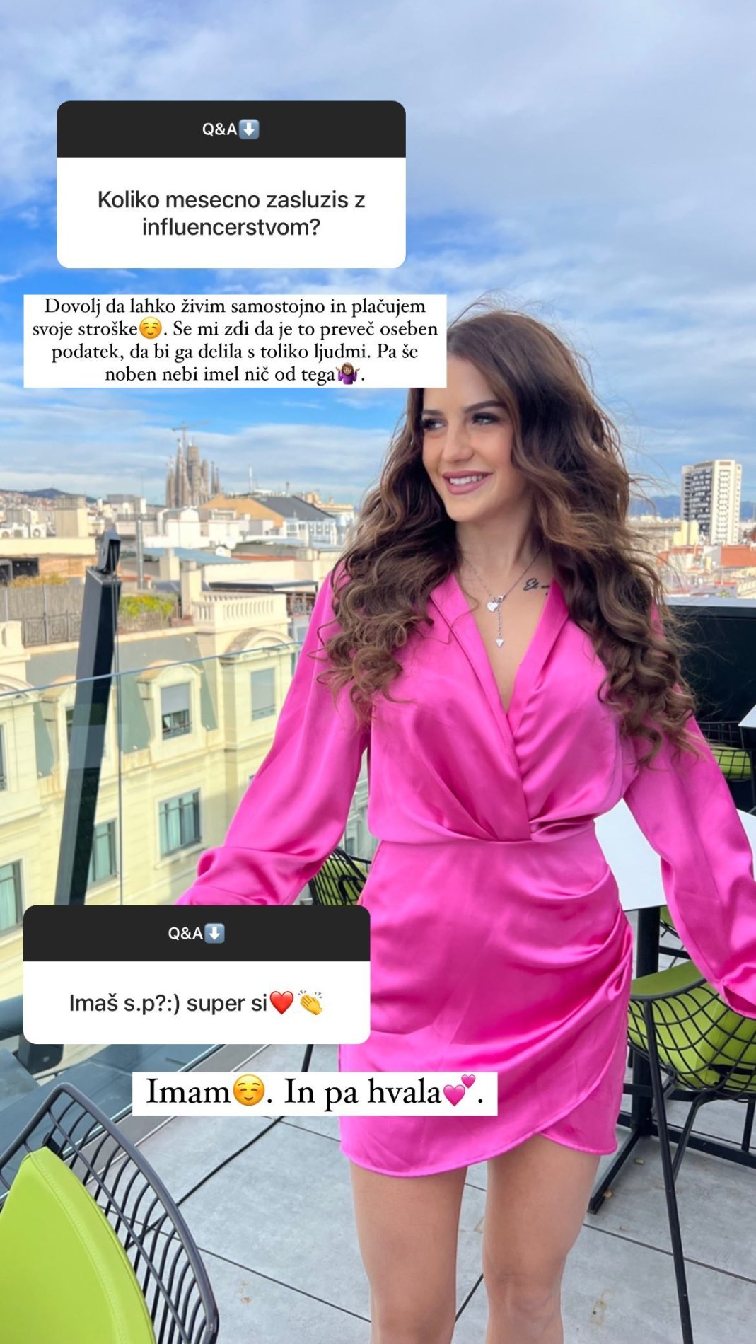 Anja Širovnik živi kot vplivnica. Vir: Instagram