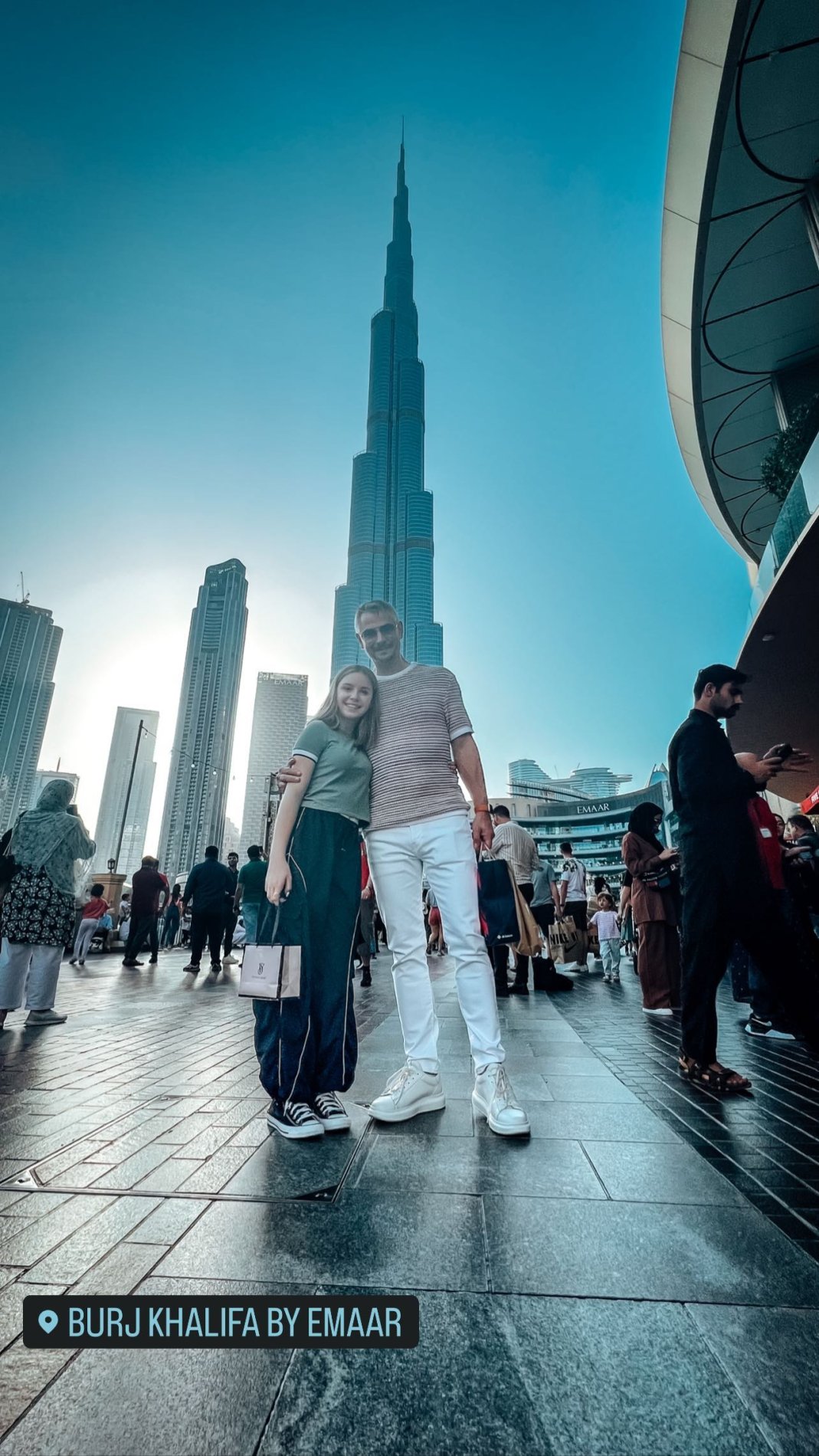 Miha in Arija v Dubaju. Vir: Instagram