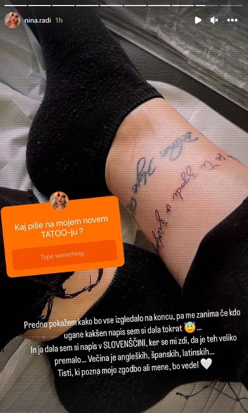 Nina Radi_ima nov tattoo