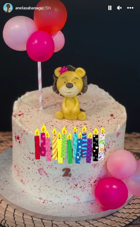 Hči Lada Bizovičarja je praznovala drugi rojstni dan