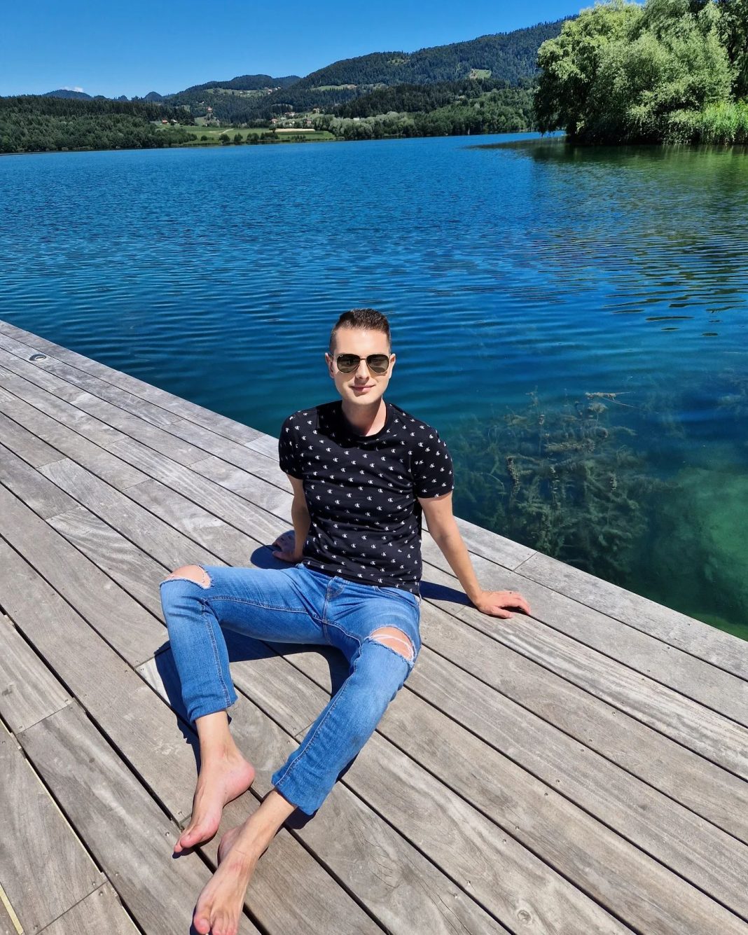 Damjan Murko ob vodi Damjan Murko ob vodi