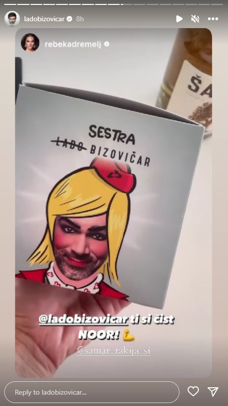 Paketek je prejela tudi Rebeka Dremelj. Vir: Instagram