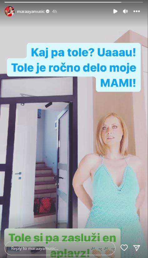 Čudovita obleka je delo Marjetkine mame. Vir: Instagram