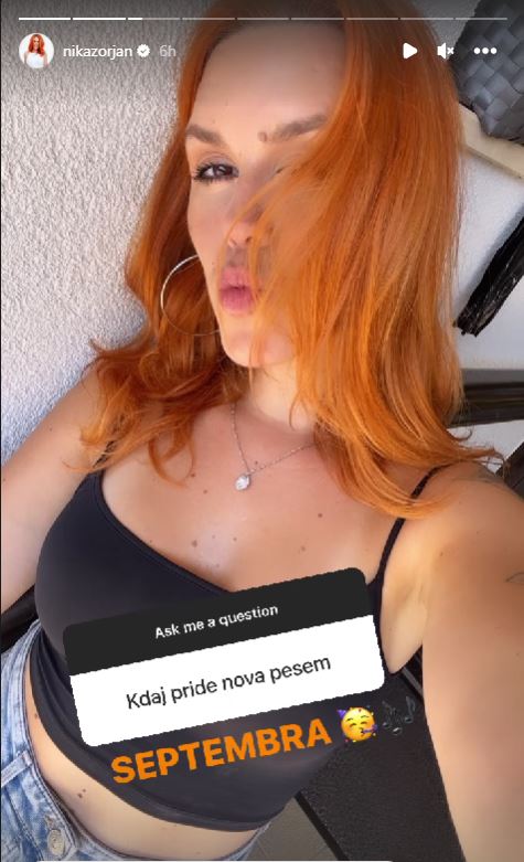 Pripravlja se tudi nova pesem. Vir: Instagram