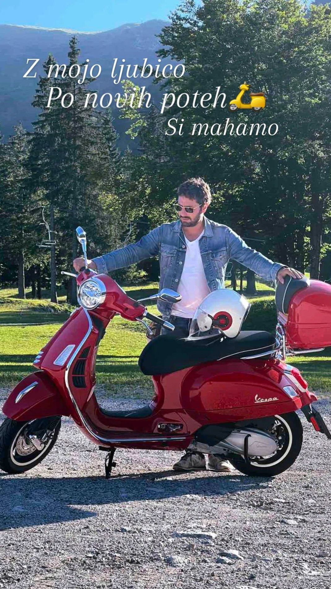 Jernej in njegova ljubica. Vir: Instagram