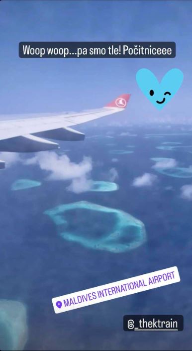 Neisha je pristala na Maldivih. Vir: Instagram