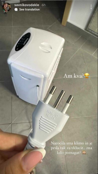 Šok ob prejemu paketa. Vir: Instagram