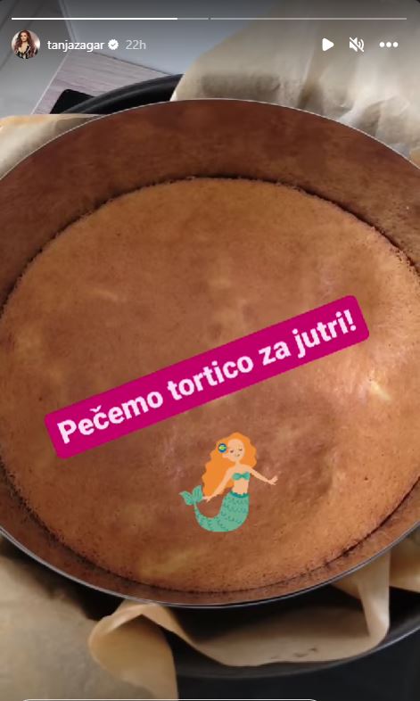 Tanja je pekla torto. Vir: Instagram