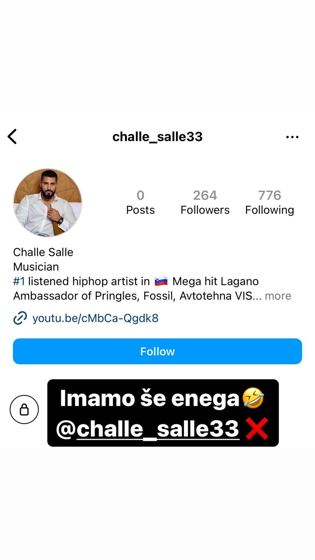 Lažni profili. Vir: Instagram
