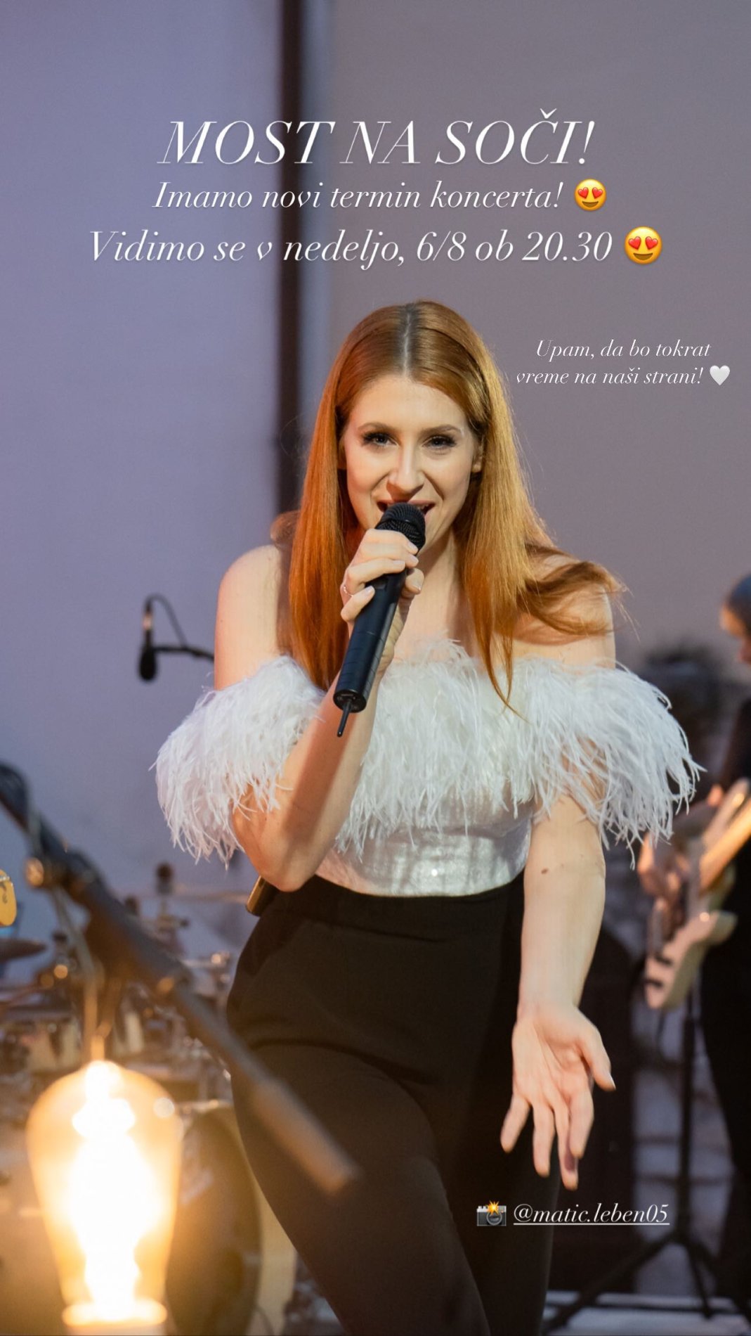 Eva ima nov datum koncerta. Vir: Instagram