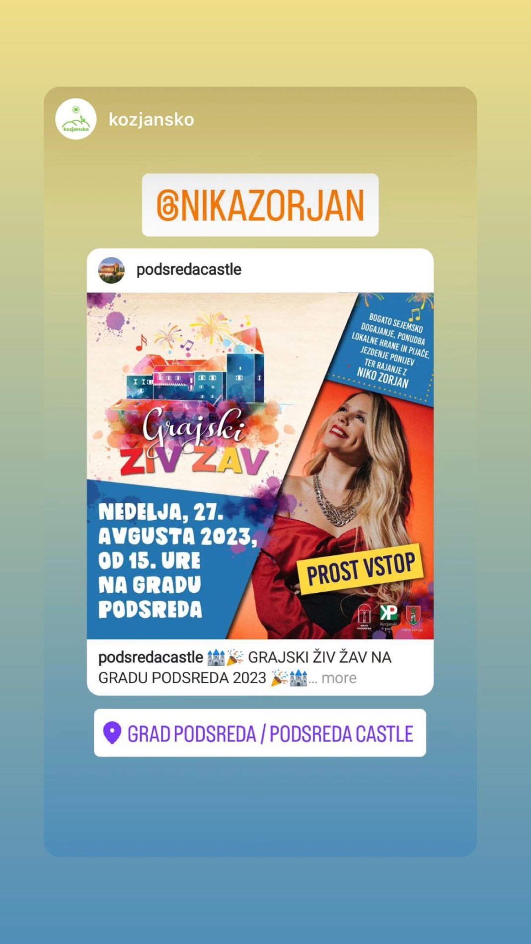 Nika se vrača. Vir: Instagram